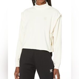 Adidas mock neck crop sweatshirt